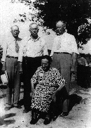 Irene Howard Blanchard & brothers, L-R, Claude, Jim & Robert, circa 1945. Click to enlarge